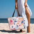 thumbnail image 6 of PAYOHTO Roses Birds Large Beach Tote Bags for Womens Mens Sandproof Swim Pool Bag with Zipper for Travel Vacation, 6 of 7