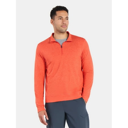 Athletic Works Men's and Big Men's ButterCore Soft Quarter-Zip Pullover Shirt, Sizes S-3XL