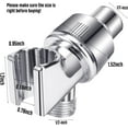 thumbnail image 2 of Shower Arm Holder for Handheld Shower Head, Adjustable Mount Bracket, Shower arm Adapter with Swivel Ball, 1/2-Inch, Chrome, 0.5, 2 of 6