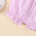 thumbnail image 5 of Toddler Baby Girl Outfits Solid Summer Clothes Bowknot Stripes Sleeveless Tank Top and Ruffled Shorts Kaprioy Girl Clothes 6 12 18 24 Months 2T 3T 4T, 5 of 6