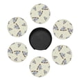 thumbnail image 3 of PAYOHTO Cartoon Koala Premium PU Leather Coasters Set - 6 Stylish Round Drink Coasters with Storage Box for Home and Office Use, 3 of 6
