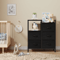 thumbnail image 2 of TYDIMOR 5 Drawer Fabric Dresser for Bedroom, Black Oak Chest for Closet & Living Room, Ideal for Adults, 2 of 6
