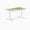 White Ash Emerald River / White, variant on Desky Resin Hardwood Office Desk - White Ash Emerald River / 48 X 30 Inches / White