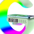 thumbnail image 2 of Lámpara de mesa LED con cargador de altavoz inalámbrico con despertador para sala de estar y dormitorio, 2 of 6
