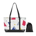 thumbnail image 7 of FORMRS Canvas Laptop Tote Bag for Women with 15.6" Computer Compartments Shoulder Handbag, Simple Triangles, 7 of 7