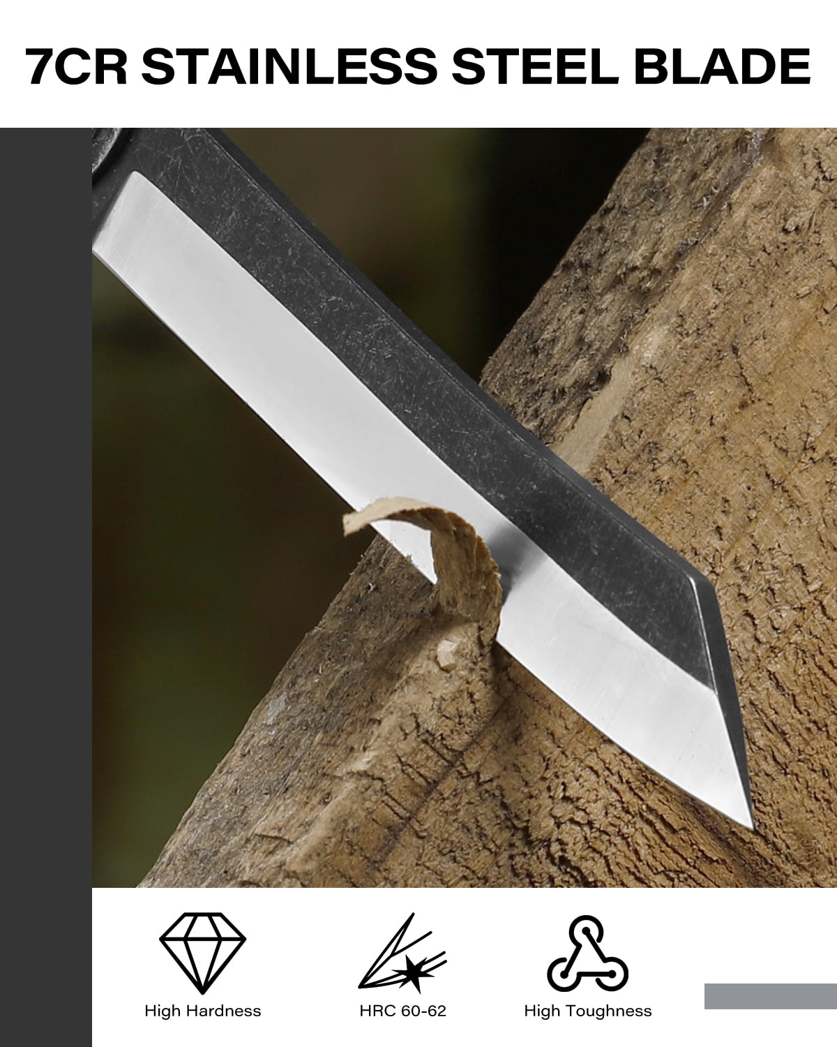 Dispatch 3.6'' Lockless Folding Pocket Knife, 7Cr Blackened Stone-Washed Blade, Stainless Steel Blackened Stone-Washed Handle with Black PU Sheath