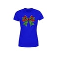 thumbnail image 2 of Playera Blusa Con Estampado De Moño Navideño Ropa Para Mujer Color Azul Talla Chica Marca Emil SaEs, 2 of 4