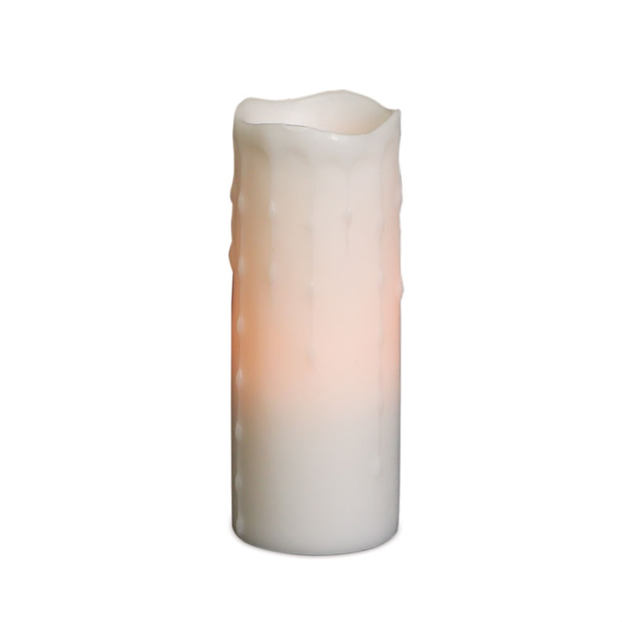 LED Wax Dripping Pillar Candle (Set of 3) 3"Dx8"H Wax/Plastic - 2 C Batteries Not Incld