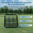 thumbnail image 3 of Garvee 2-in-1 5x4ft Baseball Rebound Net with 9-Hole Adjustable Angle Pitching & Hitting Trainer, 3 of 7