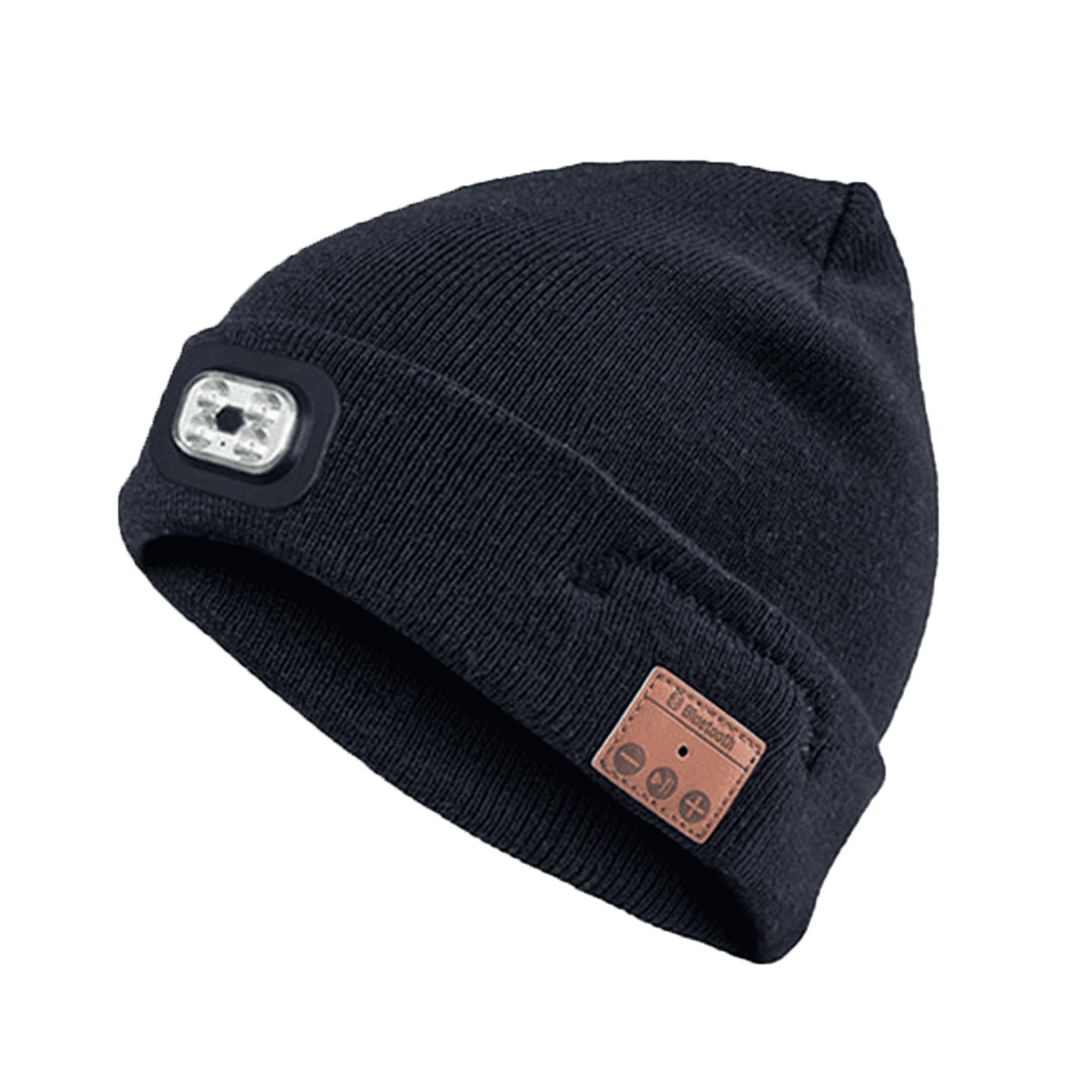 Merqwadd Wireless Bluetooth Beanie Musical Cap LED Light Cap Warmer Hat