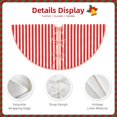 thumbnail image 3 of Balery Red And White Stripes Printed Christmas Tree Skirt , Merry Christmas Party Christmas Tree Decoration,Adjustable Tree Skirt-30", 3 of 6