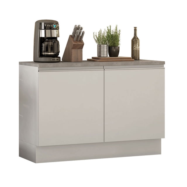Mostrador Madesa Glamy 120 cm 2 Puertas G24120GLCT Blanco