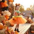 thumbnail image 6 of OJSFQUFP Trick-or-Treat Outfit Kids Girls Halloween Pumpkin Dress for Girls Tutu Dresses with Headband Fancy Outfits, 6 of 9