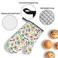 thumbnail image 3 of Haiem Cartoon Labrador Retriever Print Extra Long Oven Mitts and Pot Holders 4pc Sets: Heat Resistant Silicone Oven Mittens with Mini Oven Gloves and Hot Pads Potholders, 3 of 6
