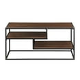 thumbnail image 6 of Pemberly Row 40" Contemporary Metal and Wood Coffee Table - Dark Walnut, 6 of 6