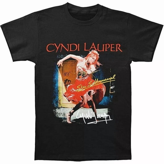 She's So Unusual Cyndi Lauper Shirt Black Cotton Unisex T-shirt