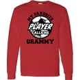 thumbnail image 3 of Inktastic Soccer My Favorite Player Calls Me Grammy Long Sleeve T-Shirt, 3 of 5
