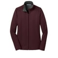 thumbnail image 5 of Port Authority Ladies Vertical Texture Full Zip Jacket-4XL (Maroon/ Iron Grey), 5 of 6