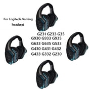Earpads Replacement for Logitech G35 G930 G933 G933S G935 G633 G633S G635 G533 G430 G431 G432 G433 G332 G230 G231 G233 Headphones Earmuffs Faux Leather Black Ear Pads Cushions