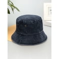 thumbnail image 4 of Graflsoa Chapeau de Pêcheur Décontracté pour Femmes avec Cordon Réglable, Œillets Respirants, Protection Solaire, Chapeau Bob en Polyester Bleu Foncé pour Usage Quotidien et Voyage, 4 of 6