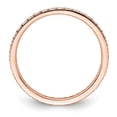 thumbnail image 2 of 14k Rose Gold Polished Size 8.5 Vintage 1/2 carat Diamond Complete Eternity Band, 2 of 5
