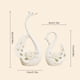 thumbnail image 4 of Matsuzay Adorno de cisne blanco, 2 uds., decoración moderna para el hogar, figuritas de animales, decoración de boda, Navidad, bodas, regalo Decoración, 4 of 6