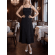 thumbnail image 2 of Vestido Midi Elegante con Tirantes y Detalle Floral, Estilo Femenino y Sofisticado para Muje, 2 of 5