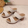thumbnail image 3 of Xucatan Women's Snake Print Block Heel Mules, Double Strap Open Toe Slides with Faux Leather, Textured Chunky Heel Sandals, Versatile Summer Office Footwear Gift, 3 of 9