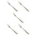 thumbnail image 3 of ZheElen Stainless Steel Cocktail Dessert Fork Appetizer Snack Cake Fruit Kitchen Forks Silver 5Set, 3 of 6