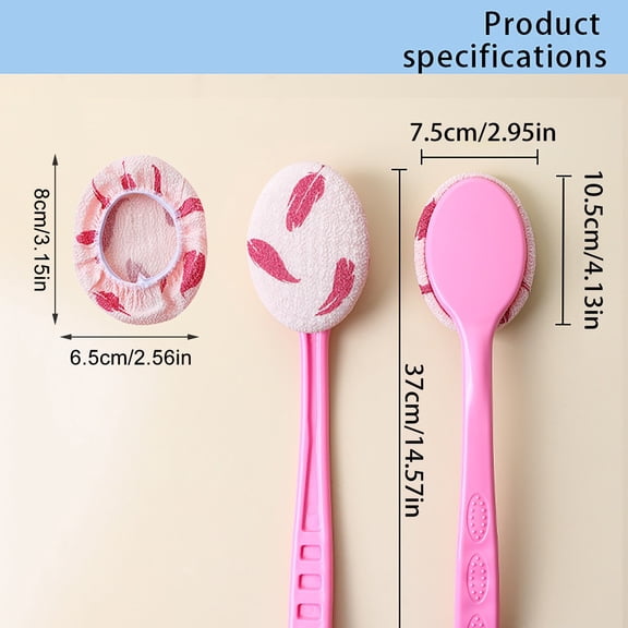 Easy Lotion Applicator Back Rubs Massager Brush With Extra Long Handle For Body Care (A, 37*2*8cm)