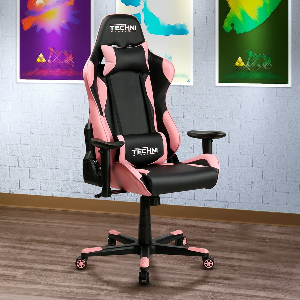 Techni Sport TS43 High Back Racing Chair with Padded Arms, PC Gaming