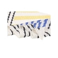 thumbnail image 4 of INSPIRE CHIC Women's Crinkle Pleated Stripe Rhombus Neck Scarf Crumple Neckerchief Yellow, 4 of 5