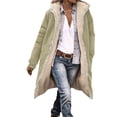 thumbnail image 1 of yardsong Veste à Capuche Doublée en Sherpa Polaire - Veste Longue Réversible à Fermeture Éclair pour Femmes Vert Armée,TTG, 1 of 4