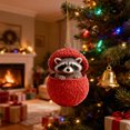 thumbnail image 1 of Christmas Knit-Ball Animals Series Acrylic Ornaments Cute Woodlands Friend With Fair-Isle Patterns, 1 of 6