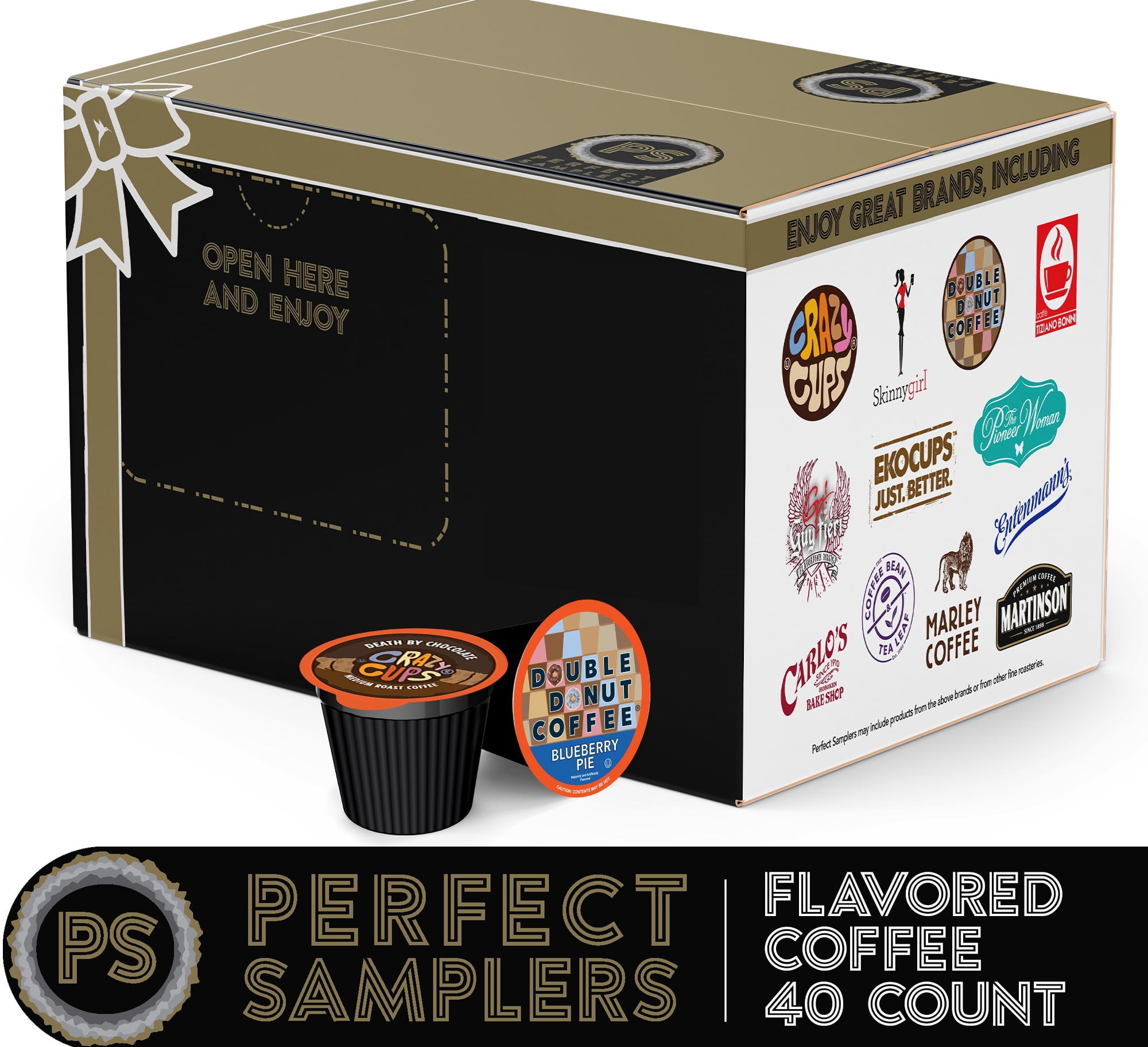 Perfect Samplers Flavored Coffee Pods Variety Pack, 40 Count for Keurig K Cup Brewers