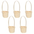 thumbnail image 3 of 5pcs Bamboo Weaving Picnic Basket Practical Flower Holder Home Storage Basket, 3 of 8