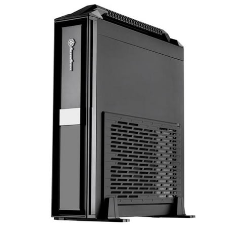 Silver Stone Technologies RVZ02B Mini-ITX Slim Small Form Factor Computer Case with Side Window -