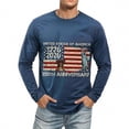 thumbnail image 6 of USA 250th Anniversary Shirt Mens T Shirts Graphic Independence Day Tee Long Sleeve Crewneck Top Blue XL, 6 of 6