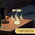 thumbnail image 3 of Hot Spinning Rotary Metal Carousel Tea Light Candle Holder Stand Light, Christmas Gift, Fairy Elf Design, Version A, 3 of 4