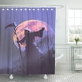 thumbnail image 1 of KSADK Horror The Death with Scythe Standing Against Night Sky with Full Moon Halloween Concept Painting Acrylic Shower Curtain Bathroom Curtain 60x72 inch, 1 of 1