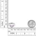 thumbnail image 6 of Gem Stone King 925 Sterling Silver Lab Grown Diamond and Pink Sapphire Engagement Ring for Women | 0.84 Cttw | Round 6MM | Gemstone April Birthstone | Size 5, 6 of 6
