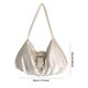 thumbnail image 3 of Bolso de axila de nube para mujer, monedero fruncido de cuero PU para comprador femenino (blanco), 3 of 7