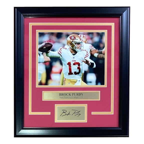 Brock Purdy Framed 8x10 San Francisco 49ers Photo w/ Laser Engraved Signature