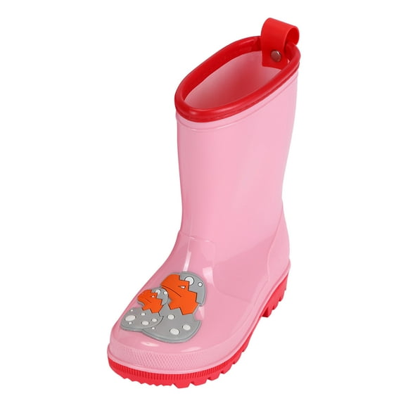 jovati Toddler Rain Boots Boys Toddler Infant Kids Boys Girls Cartoon Rubber Waterproof Rain Shoes Rain Boots