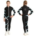 thumbnail image 2 of renvena Kids Ice Skating Jacket with Figure Skating Leggings Girls Zipper Outwear and Dance Pants Set Size 6-16 Light Blue 14, 2 of 7