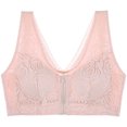 thumbnail image 1 of Ropa interior deportiva de yoga a prueba de golpes con cremallera frontal para mujer, chaleco cómodo para dormir para chica gordita, sujetador inalámbrico de talla grande, 1 of 2