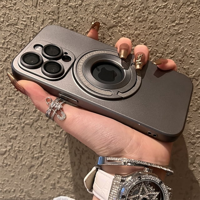Luxury Magsafe Wireless Charging Matte Case For iPhone 11 12 13 14 15 Pro Max Plus Magnetic Ring Bracket Bumper Cases Cover