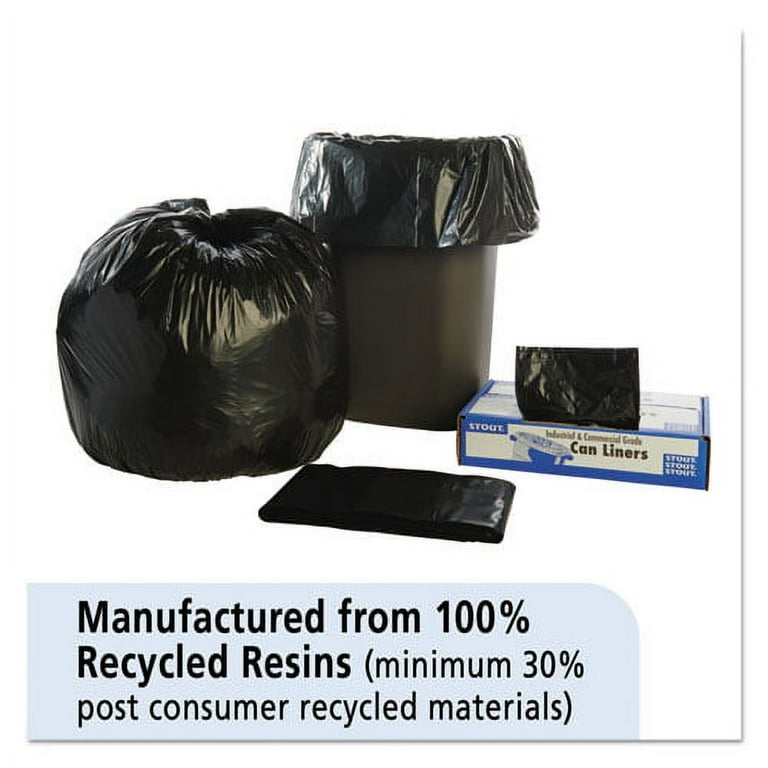 Total Recycled Content Plastic Trash Bags, 33 gal, 1.3 mil, 33 Total Recycled Content Plastic Trash Bags, 33 gal, 1.3 mil, 33