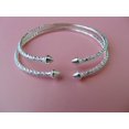 thumbnail image 3 of Better Jewelry Smooth Pyramid Ends .925 Sterling Silver West Indian Bangles (Pair) (Made in USA) (24 grams), 3 of 5