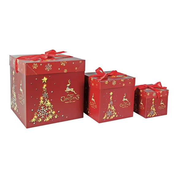 Christmas Outdoor Decorations,New Christmas Decoration Gift Box Paper Gift Gift Box Christmas Tree Gift Box